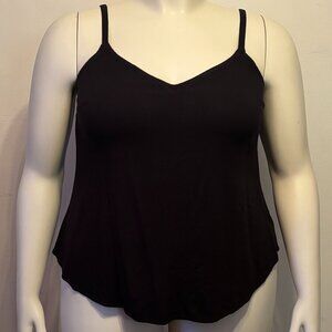 Torrid Plus 2X Black Gauze Crop Ava Cami w/ Adjustable Strap NWOT